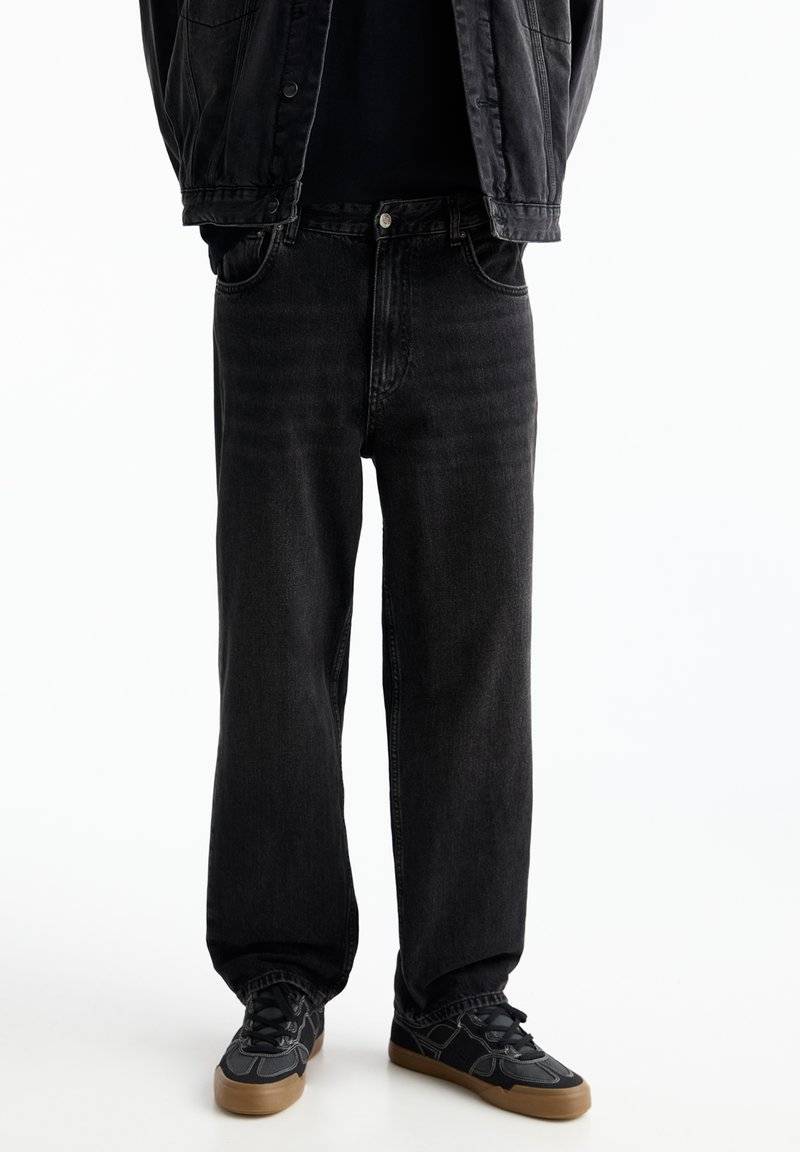PULL&BEAR PULL&BEAR BAGGY FIT - Straight leg jeans - black