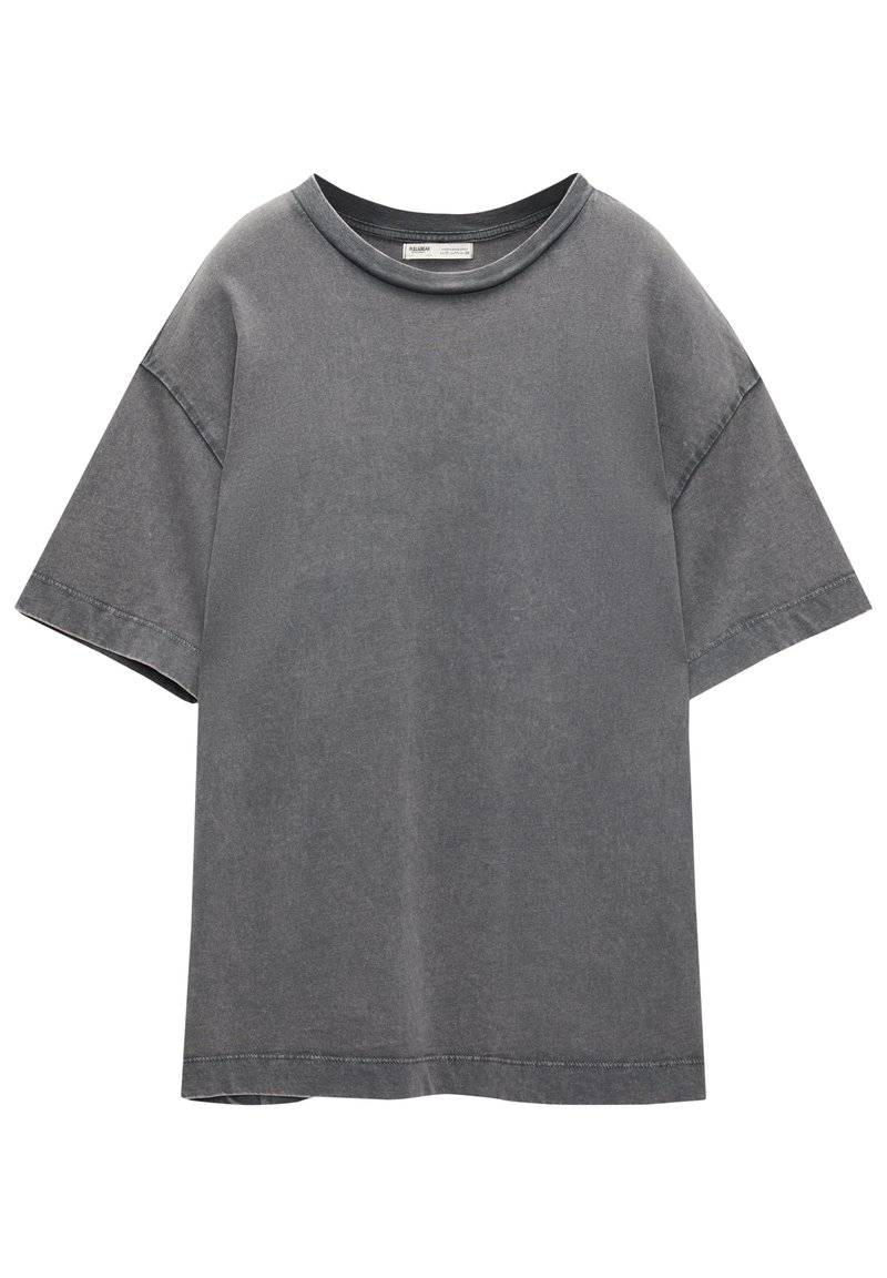 PULL&BEAR PULL&BEAR SHORT SLEEVE - Basic T-shirt - dark grey 50% Rabatt für begrenzte Zeit
