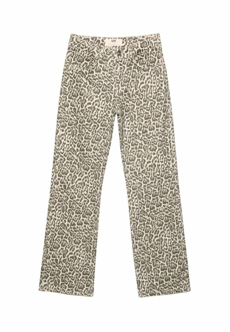 Stradivarius Stradivarius PRINTED - Straight leg jeans - camel Verkauf