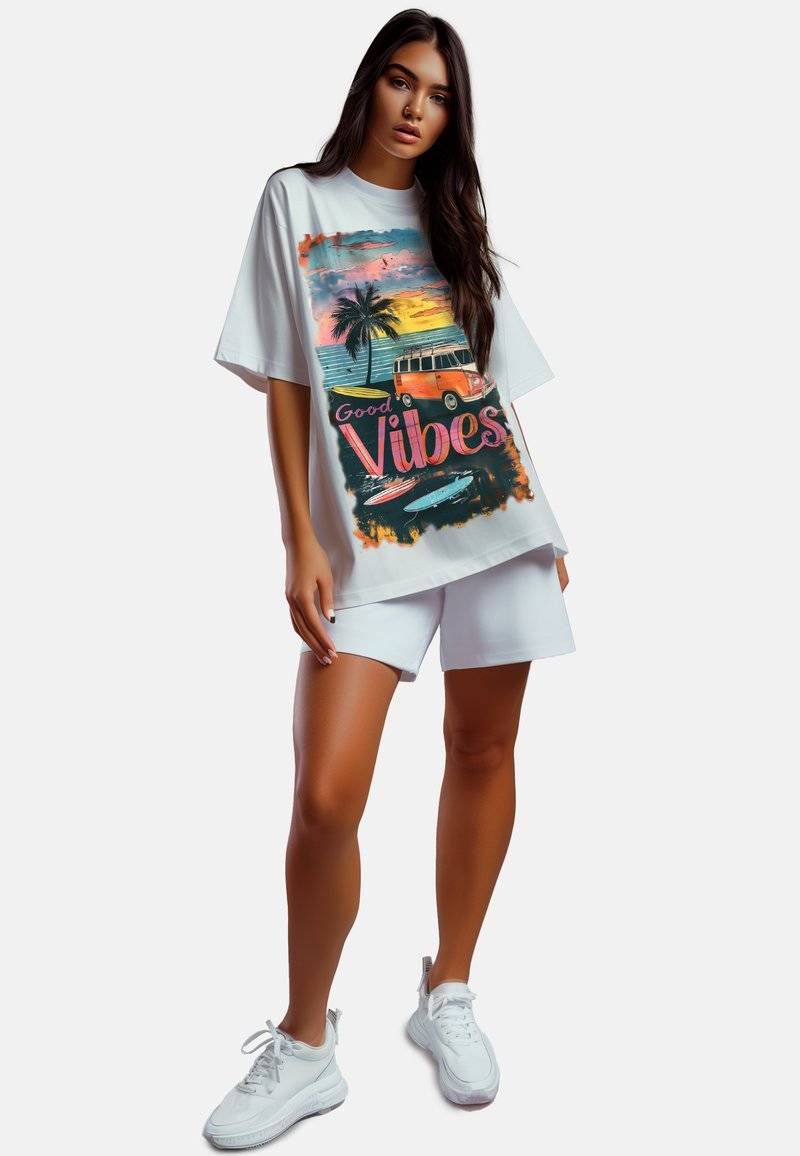 Reichstadt Reichstadt 24RSW057 SURFSIDE-VIBES - Print T-shirt - surfside vibes Hotsell
