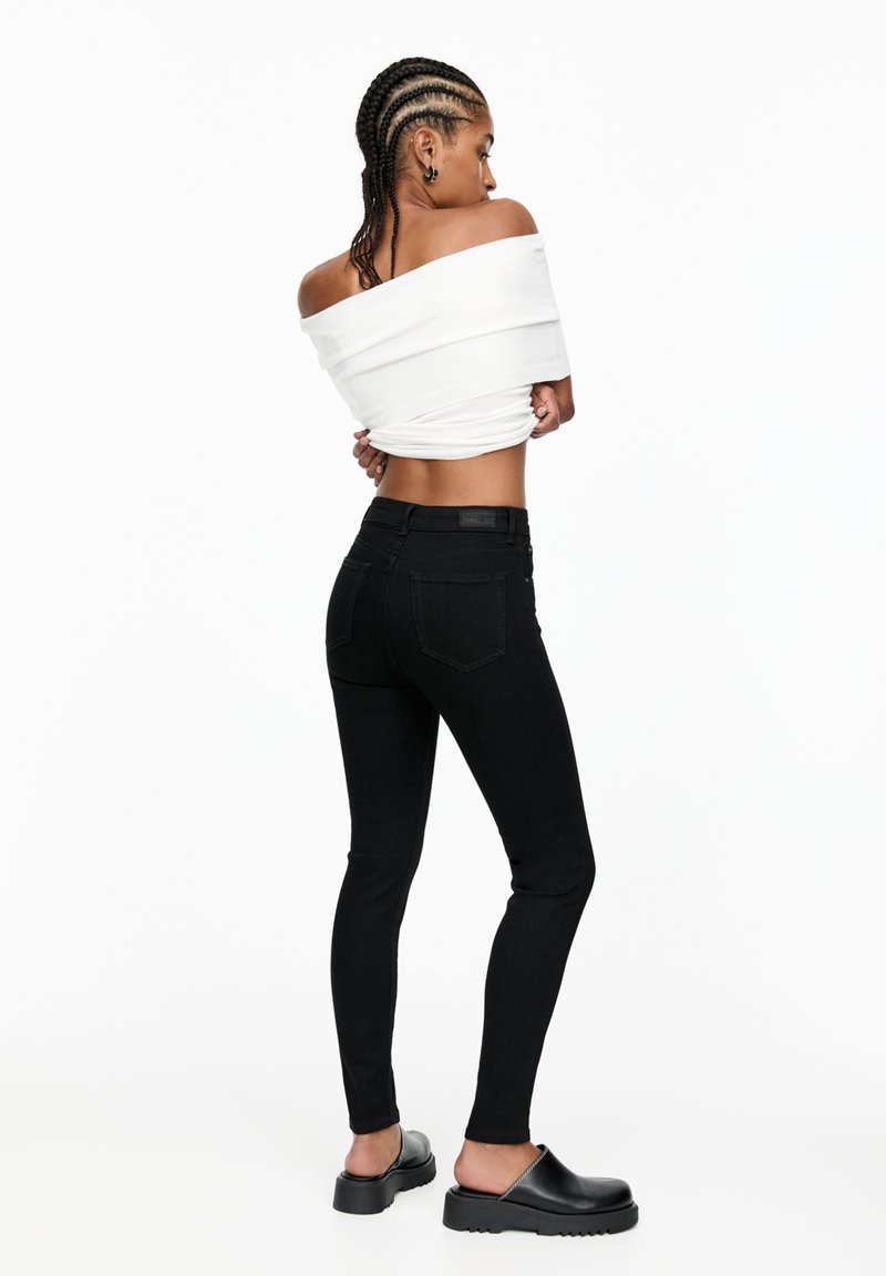 PULL&BEAR PULL&BEAR MID-RISE - Jeans Skinny Fit - black Limitierter Zeitrabatt