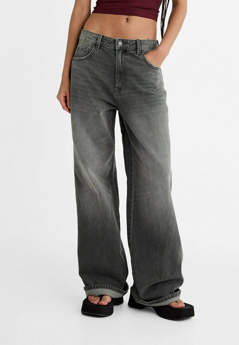 Stradivarius Stradivarius BAGGY JEANS 07356280 - Relaxed fit jeans - dark grey
