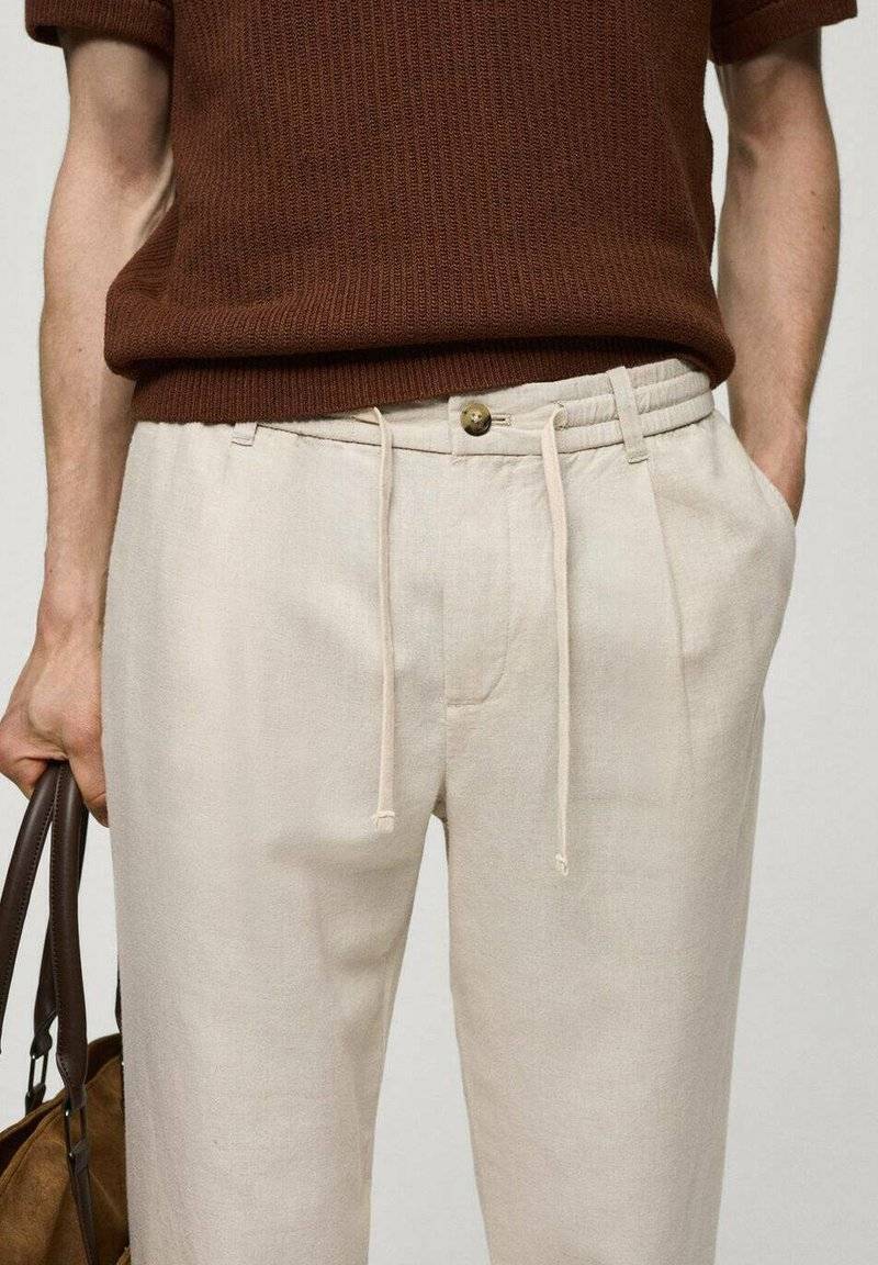 Mango Mango ROMELINO - Trousers - ecru Fabrikpreis