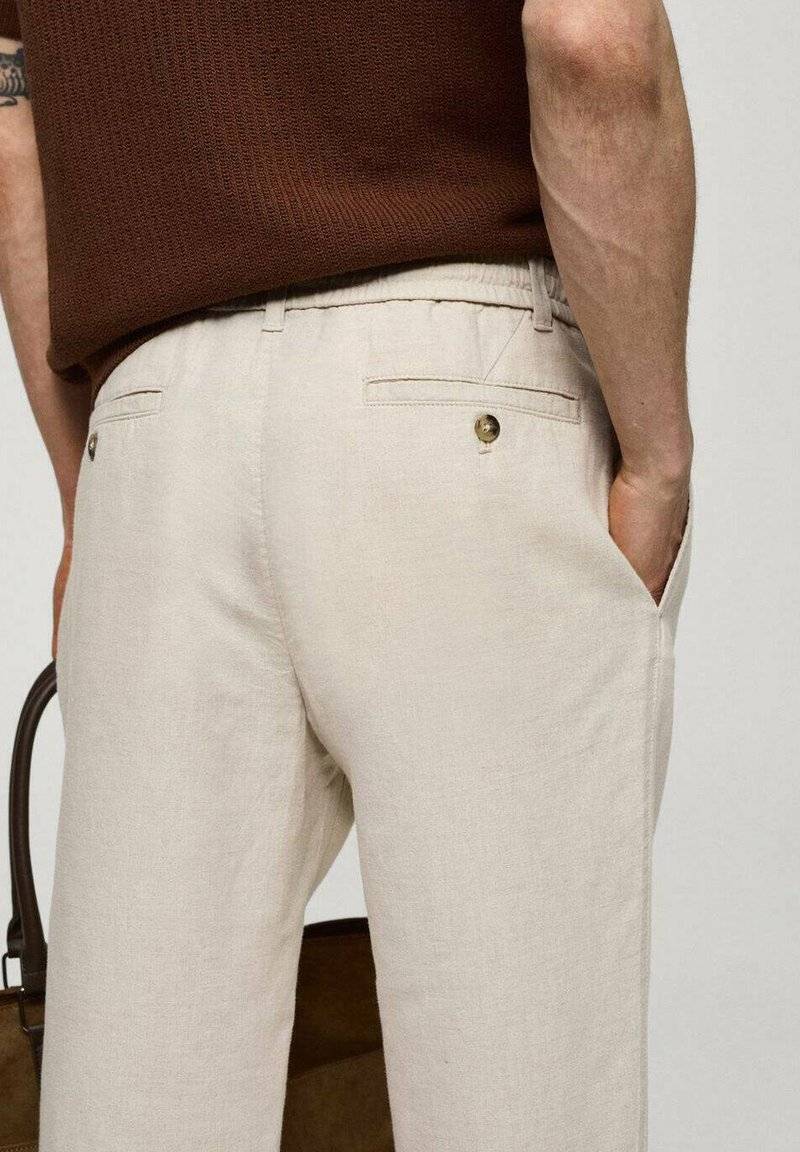 Mango Mango ROMELINO - Trousers - ecru Fabrikpreis
