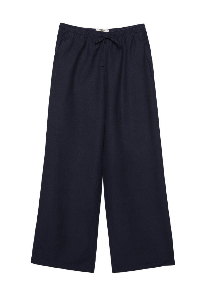 Stradivarius Stradivarius LOOSE-FITTING - Trousers - dark blue Riesige Ersparnisse