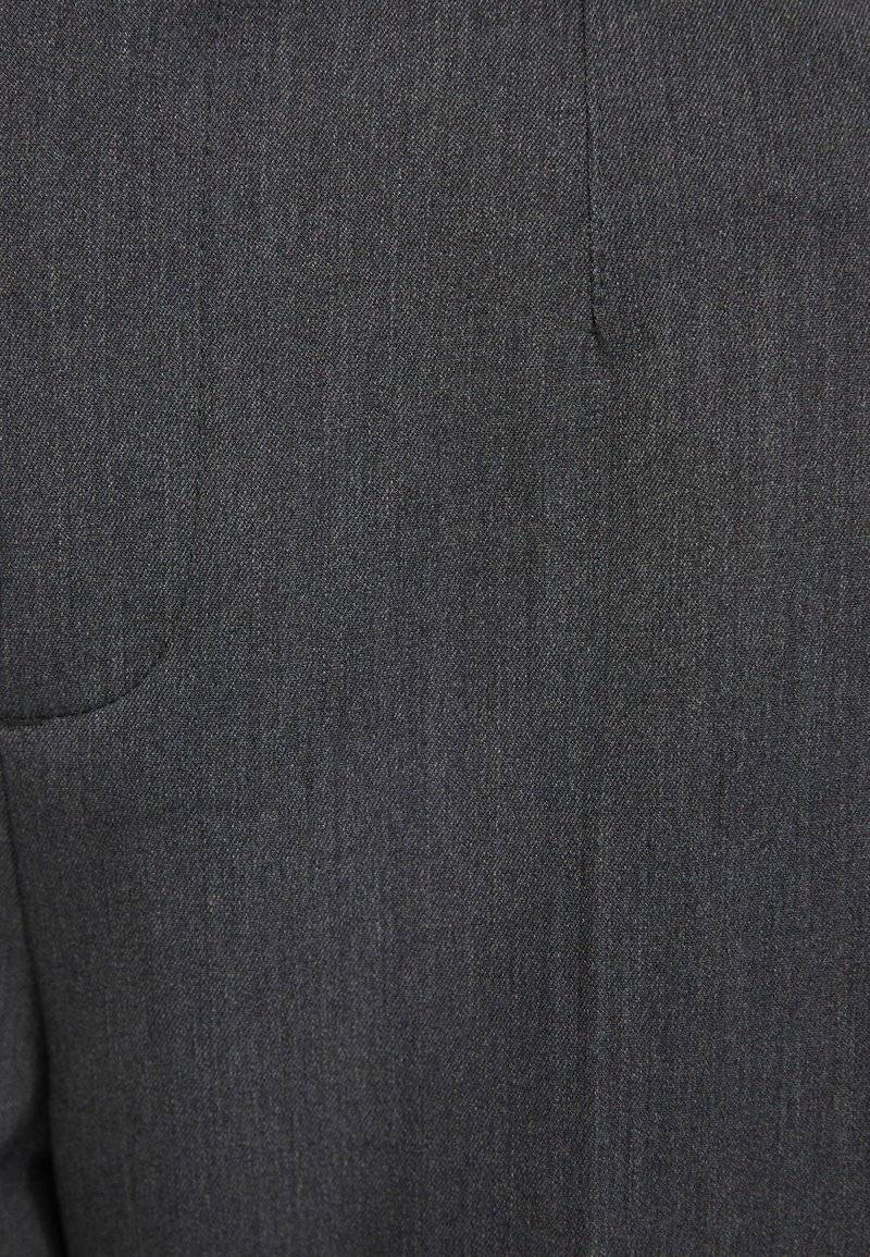 Bershka Bershka WIDE-LEG TAILORED - Trousers - mottled dark grey Super Sparpreis