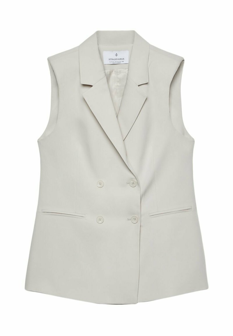Stradivarius Stradivarius Waistcoat - white Kostenlose Rückgabe