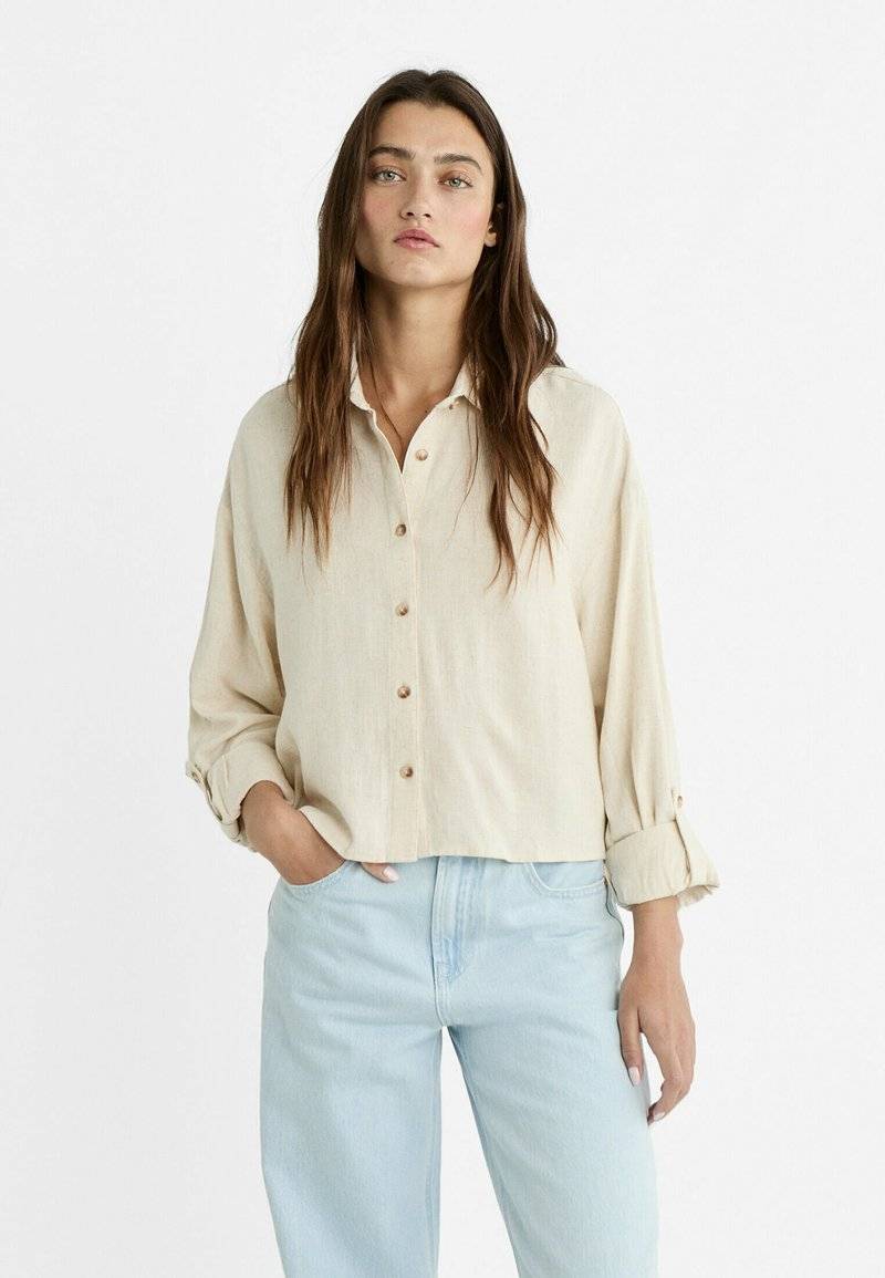 Stradivarius Stradivarius Button-down blouse - stone