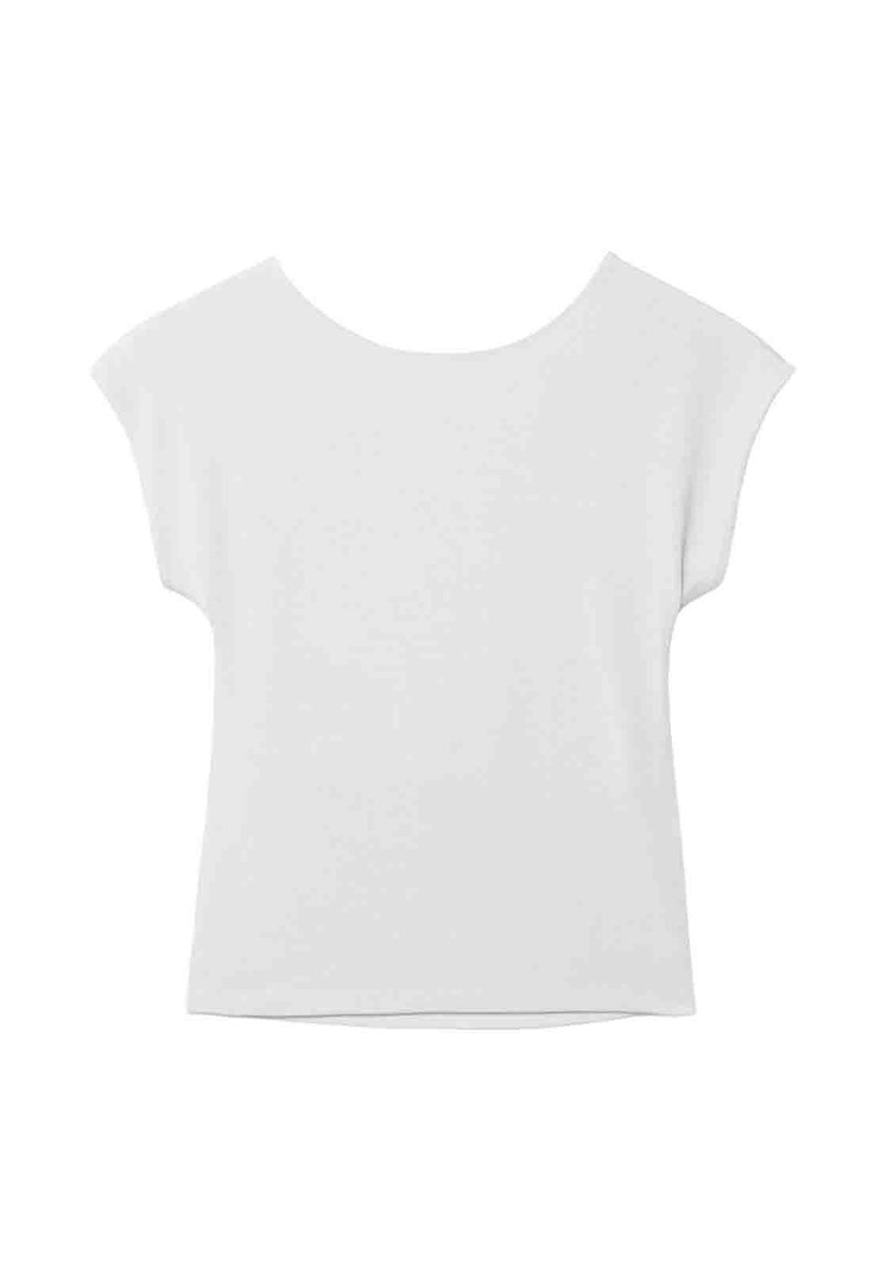 Stradivarius Stradivarius OPEN-BACK - Basic T-shirt - white Bis zu 50% Rabatt