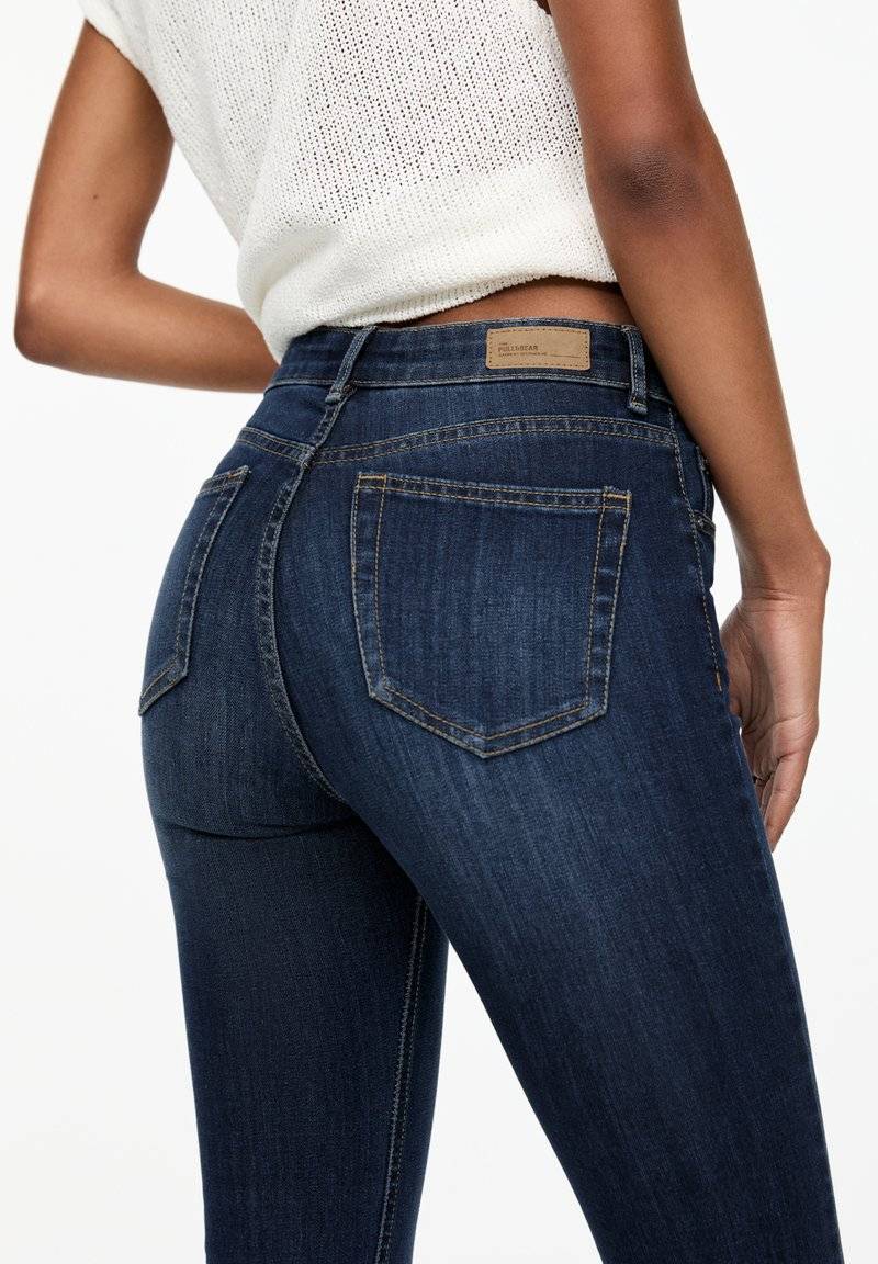 PULL&BEAR PULL&BEAR MID-RISE - Jeans Skinny Fit - dark blue Bis zu 65% Rabatt