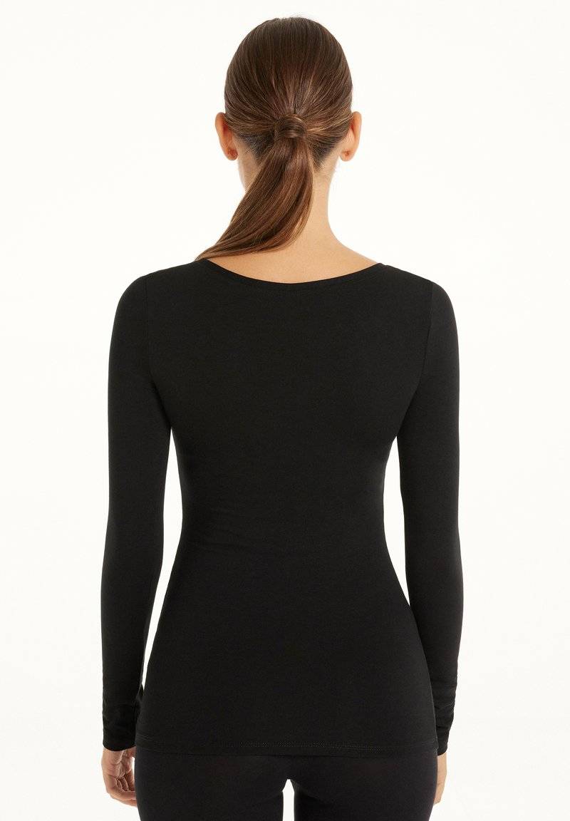 Tezenis Tezenis ROUND-NECK - Long sleeved top - nero Nur für heute