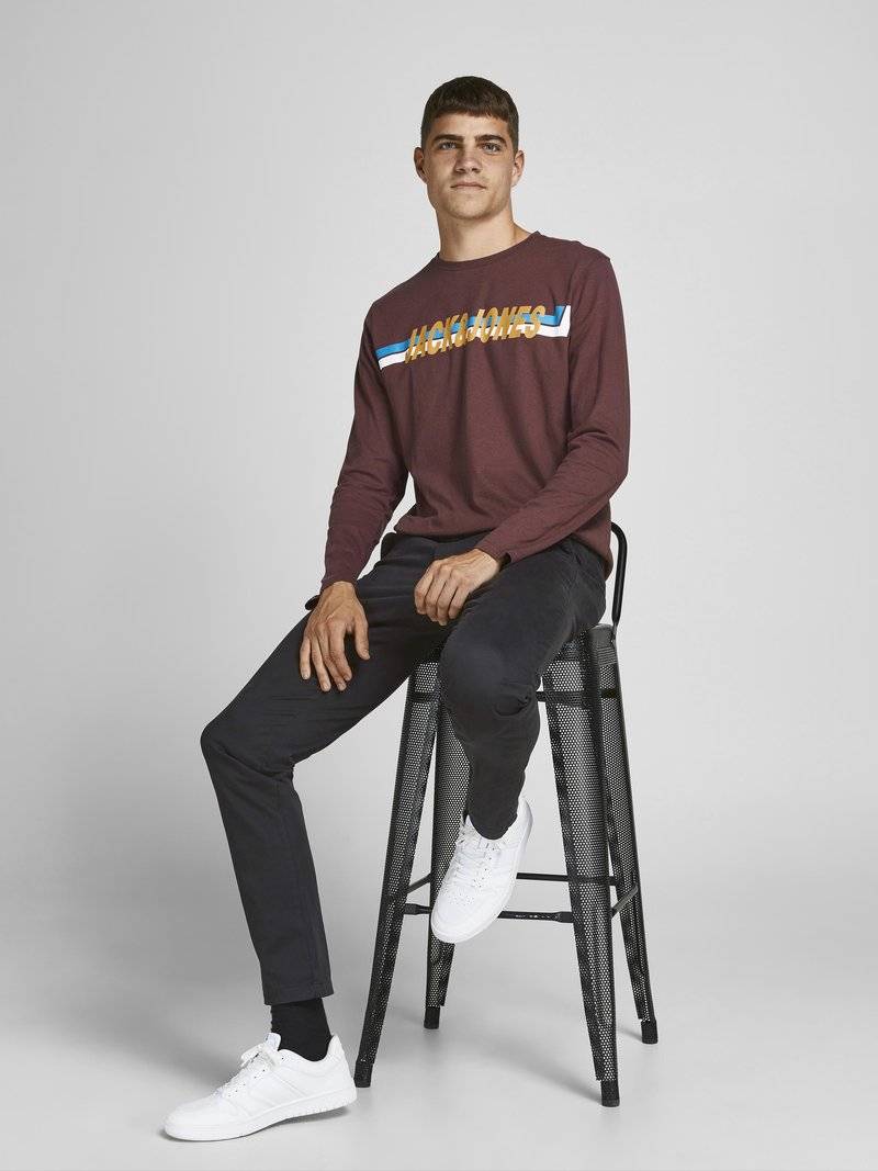 Jack & Jones Jack & Jones MARCO BOWIE - Chinos - black Sonderangebot der Fabrik