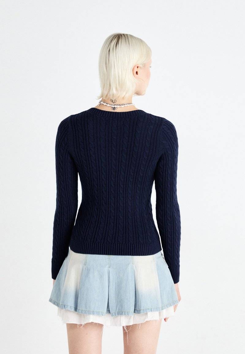 Hollister Co. Hollister Co. ICON CABLE V NECK - Jumper - navy blazer Vierteljährliche Förderung