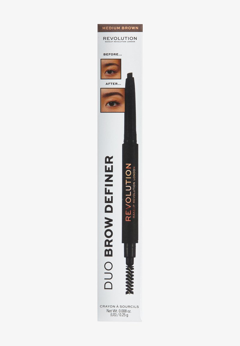 Makeup Revolution Makeup Revolution REVOLUTION DUO BROW DEFINER PENCIL - Eyebrow pencil - medium brown Sonderangebot der Fabrik