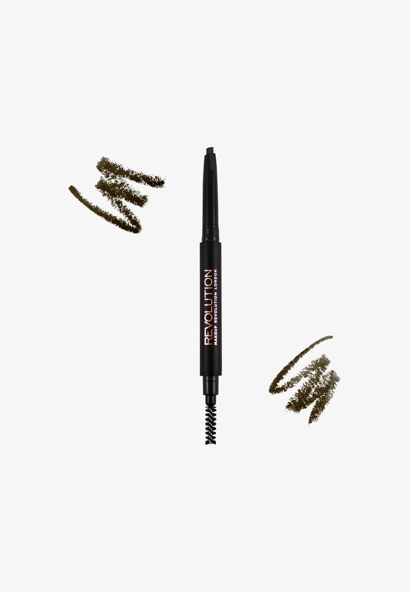 Makeup Revolution Makeup Revolution REVOLUTION DUO BROW DEFINER PENCIL - Eyebrow pencil - medium brown Sonderangebot der Fabrik