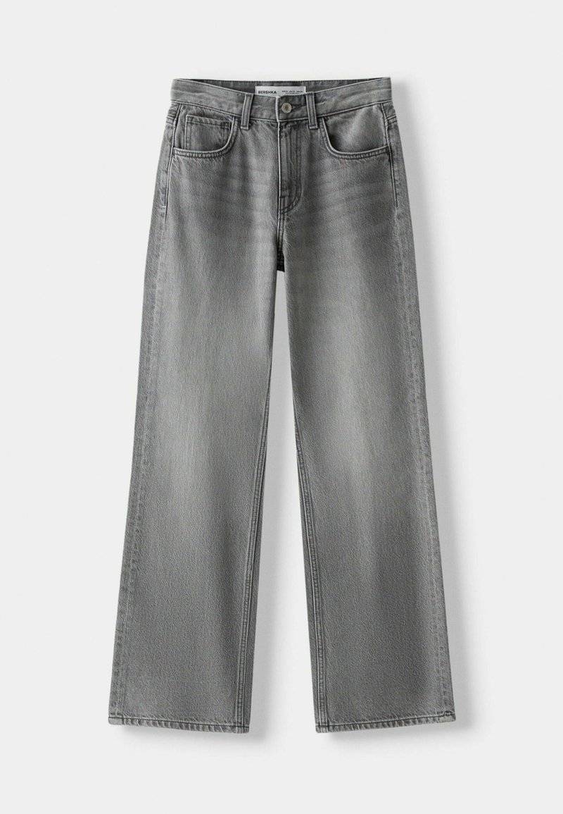 Bershka Bershka Flared Jeans - mottled dark grey 50% Rabatt mit kostenlosem Versand