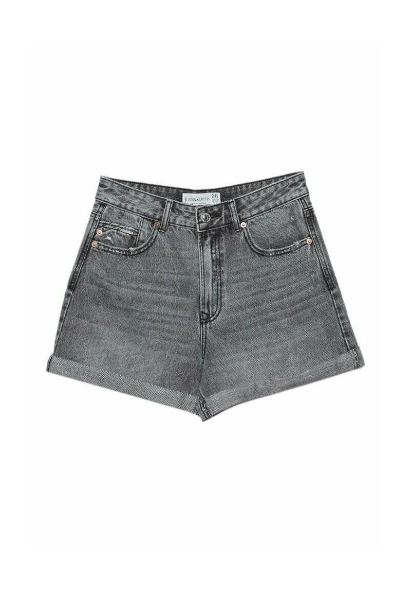 Stradivarius Stradivarius MOM - Denim shorts - grey denim Online