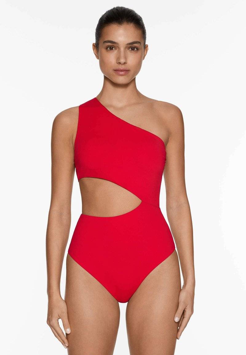OYSHO OYSHO ASYMMETRIC - Swimsuit - red Hotsell