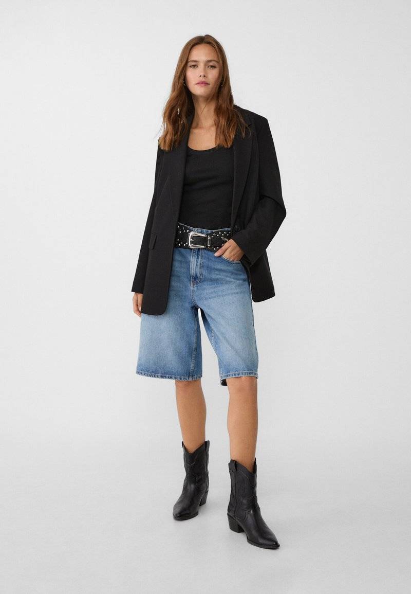 Stradivarius Stradivarius REGULAR FIT - Short coat - black