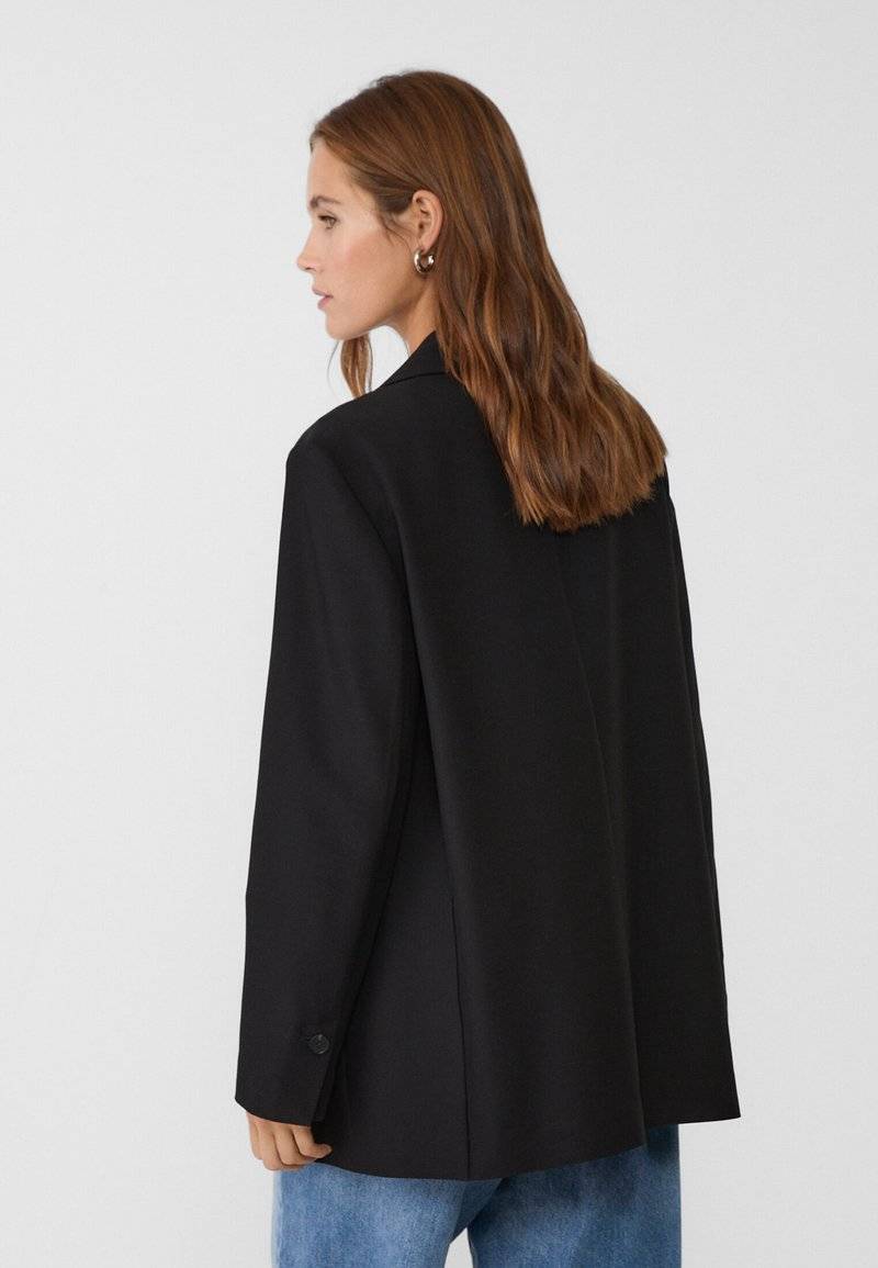Stradivarius Stradivarius REGULAR FIT - Short coat - black Günstiger Verkauf