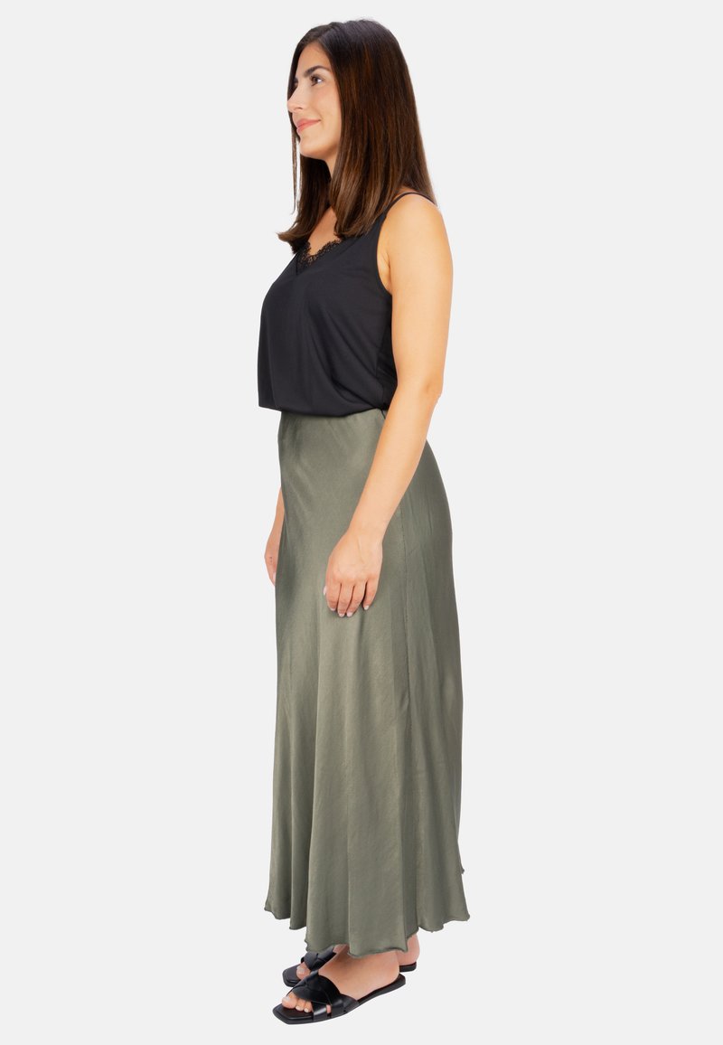 Seasons of April Seasons of April LILLY - Maxi skirt - khaki Fabrikverkauf