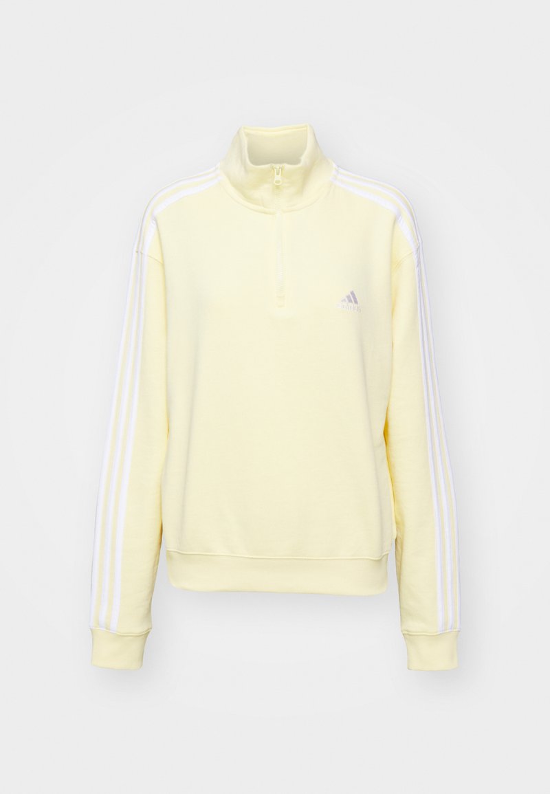 adidas Sportswear adidas Sportswear ESSENTIALS 3-STRIPES QUARTER ZIP - Sweatshirt - almost yellow Meist gekauft