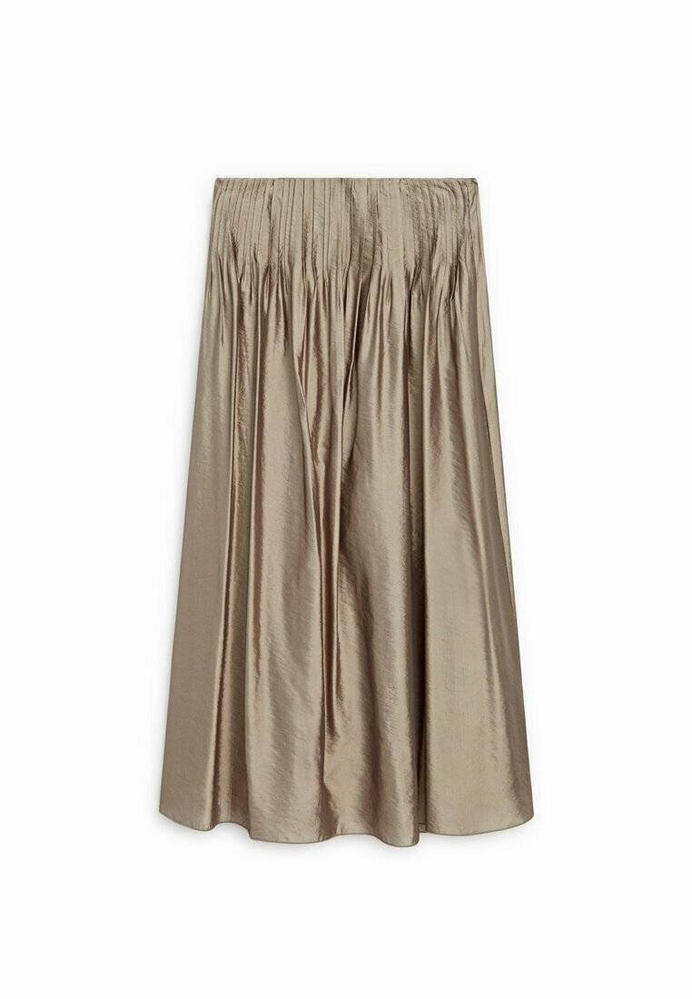 Massimo Dutti Massimo Dutti Pleated skirt - beige Fabrikladen