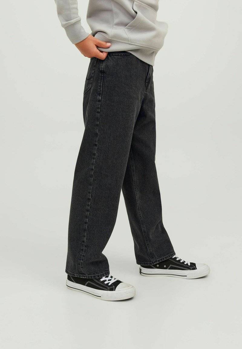 Jack & Jones Junior Jack & Jones Junior ALEX ORIGINAL MF BAGGY - Flared Jeans - black denim Outlet