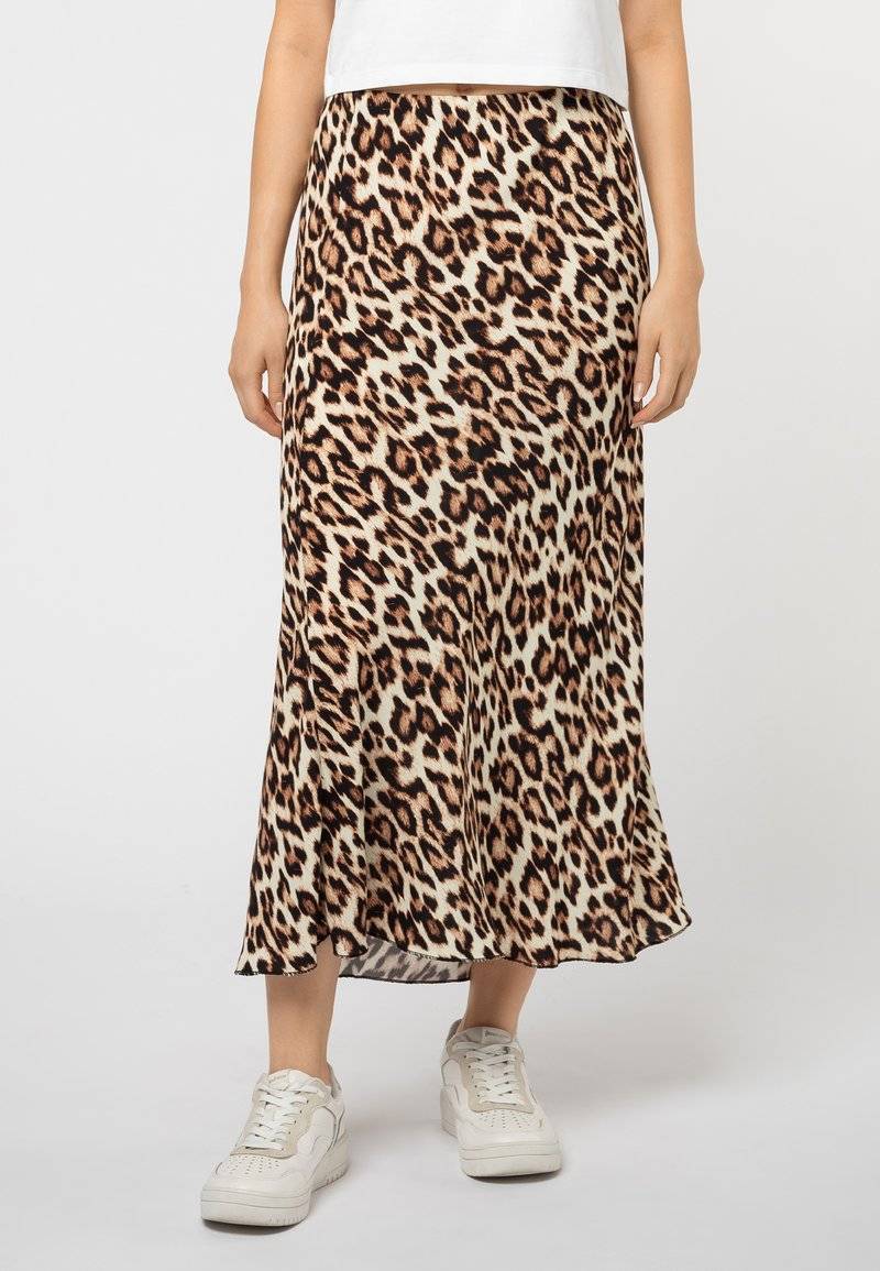 Sublevel Sublevel LEOPARDEN - Maxi skirt - middle brown