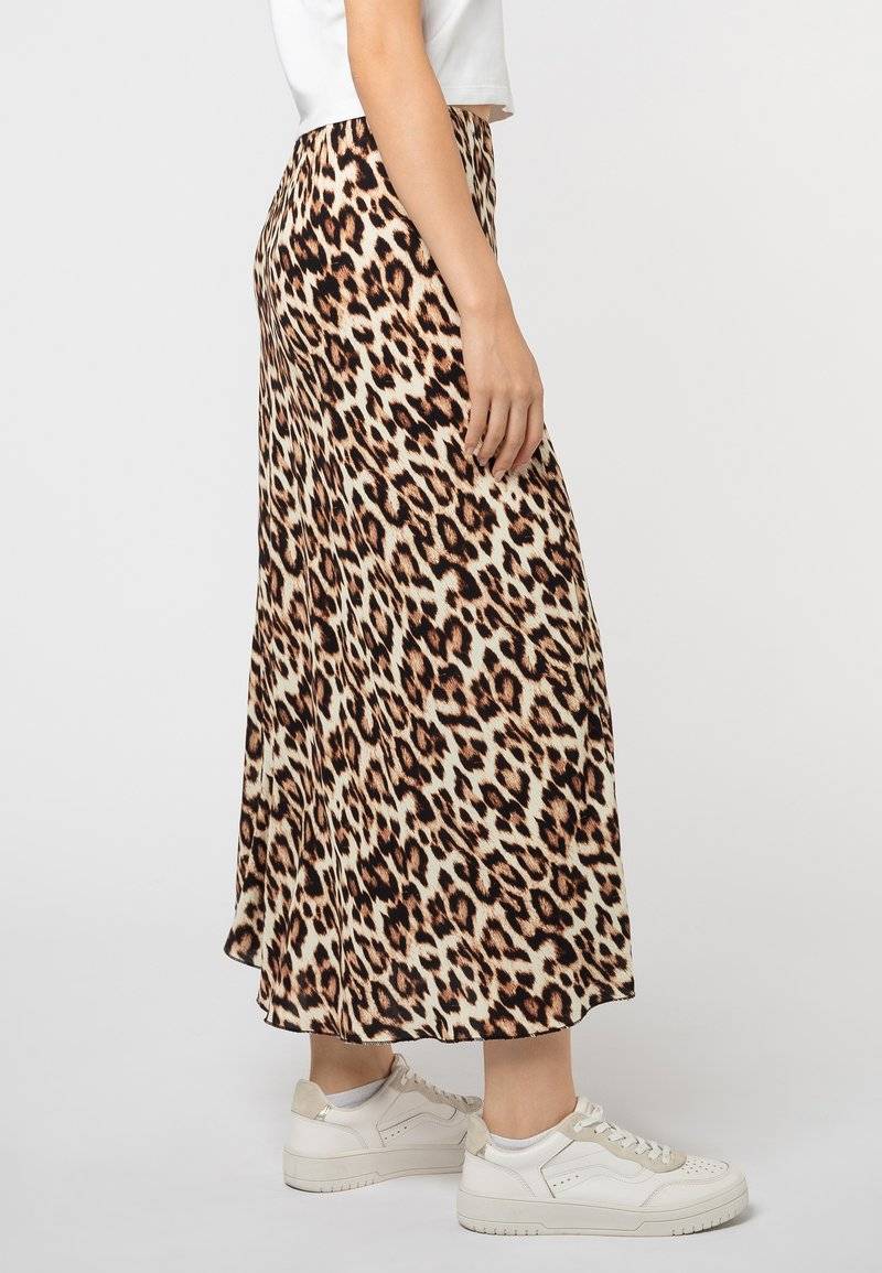 Sublevel Sublevel LEOPARDEN - Maxi skirt - middle brown Auslauf