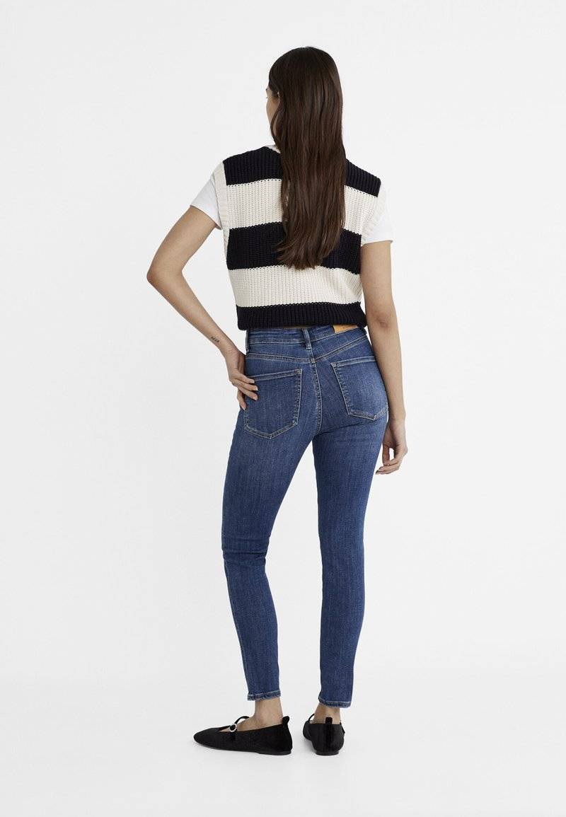 Stradivarius Stradivarius Jeans Skinny Fit - blue black denim Kostenloser Versand