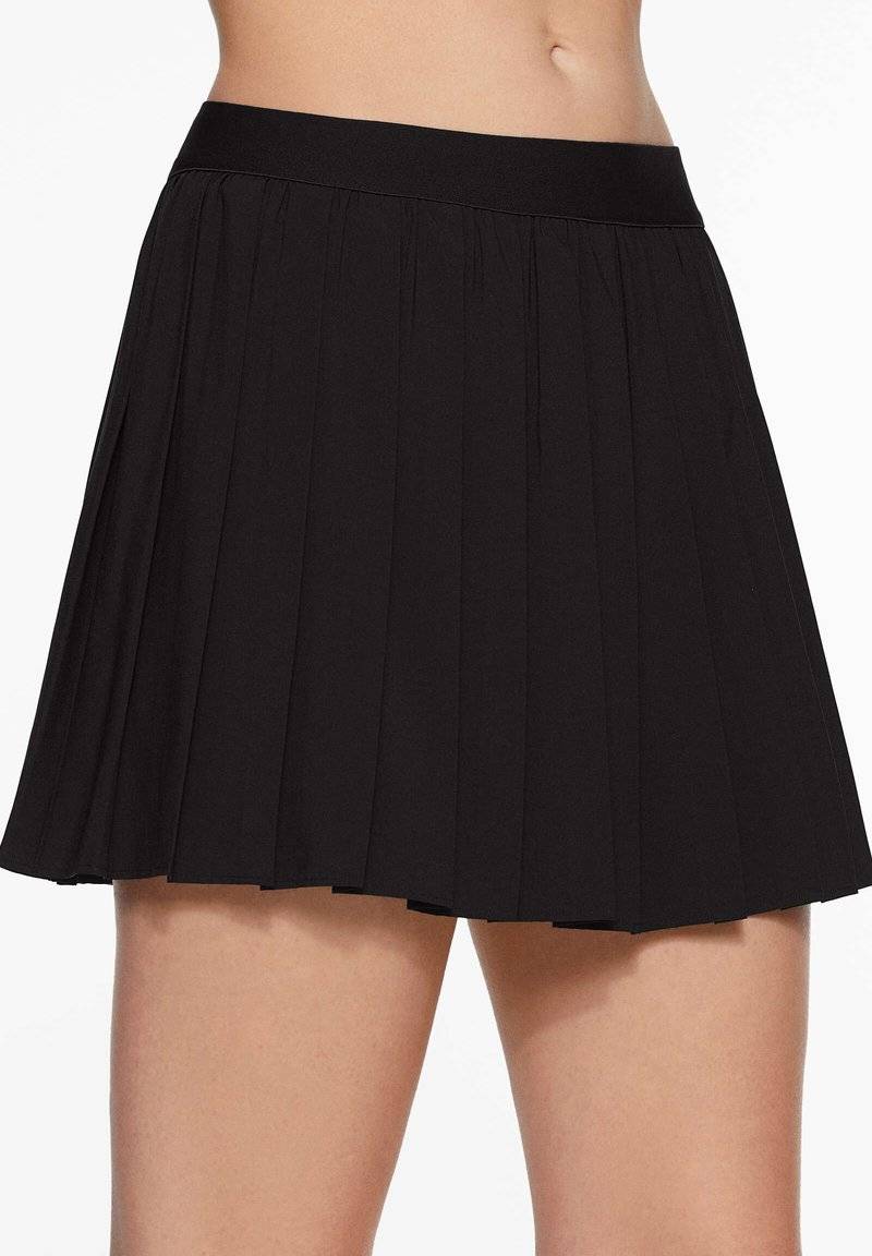 OYSHO OYSHO PLEATED COMPRESSIVE - Sports skirt - black Online Shopping