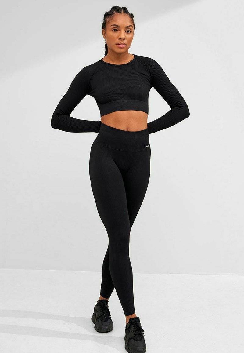 aim’n® aim’n® RIBBED SEAMLESS - Leggings - black Exklusive Angebote