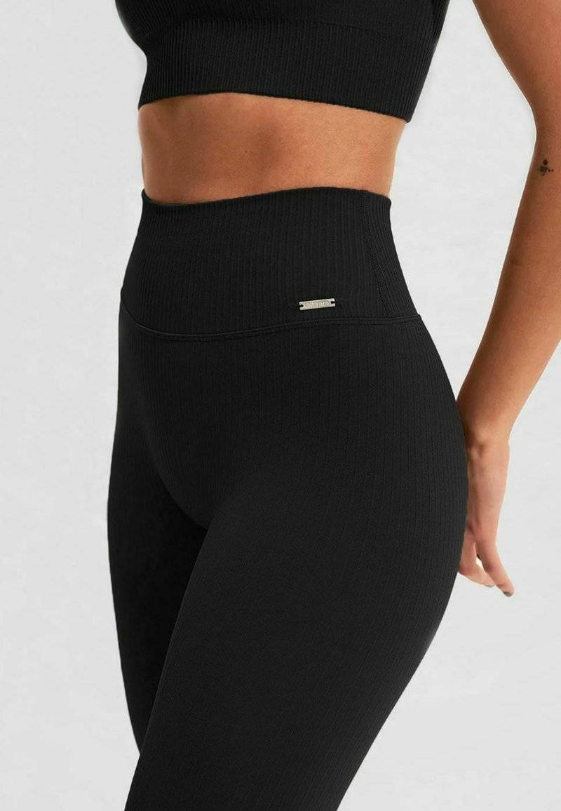 aim’n® aim’n® RIBBED SEAMLESS - Leggings - black Exklusive Angebote