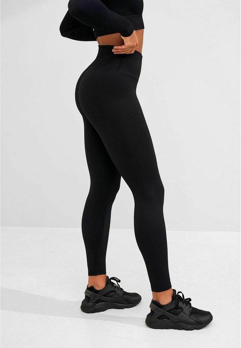 aim’n® aim’n® RIBBED SEAMLESS - Leggings - black Exklusive Angebote