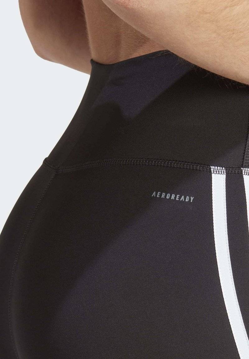 adidas Performance adidas Performance ESSENTIALS 3-STRIPES HIGH-WAISTED 7/8 - Leggings - black Begrenzt auf 3 Tage