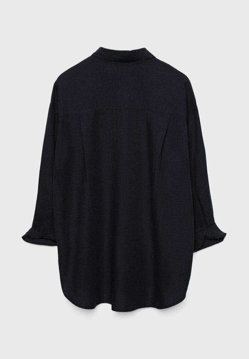 Stradivarius Stradivarius RUSTIKALES DAILY - Button-down blouse - black Black Friday