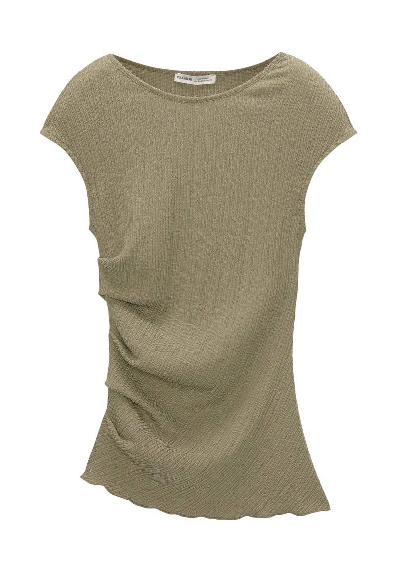 PULL&BEAR PULL&BEAR GATHERED SLEEVELESS - Blouse - khaki Neueste Mode