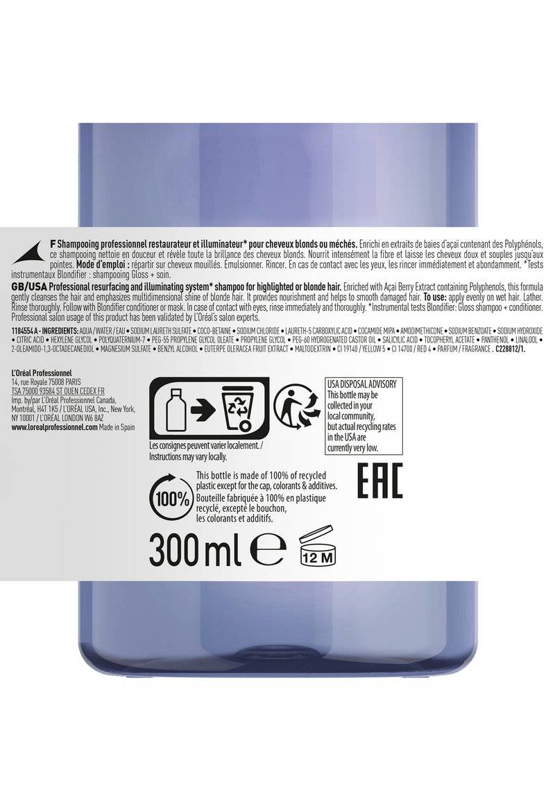 L'OREAL PROFESSIONNEL L'OREAL PROFESSIONNEL BLONDIFIER SHAMPOO GLOSS FOR HIGHLIGHTED OR BLONDE HAIR - Shampoo Sonderangebote