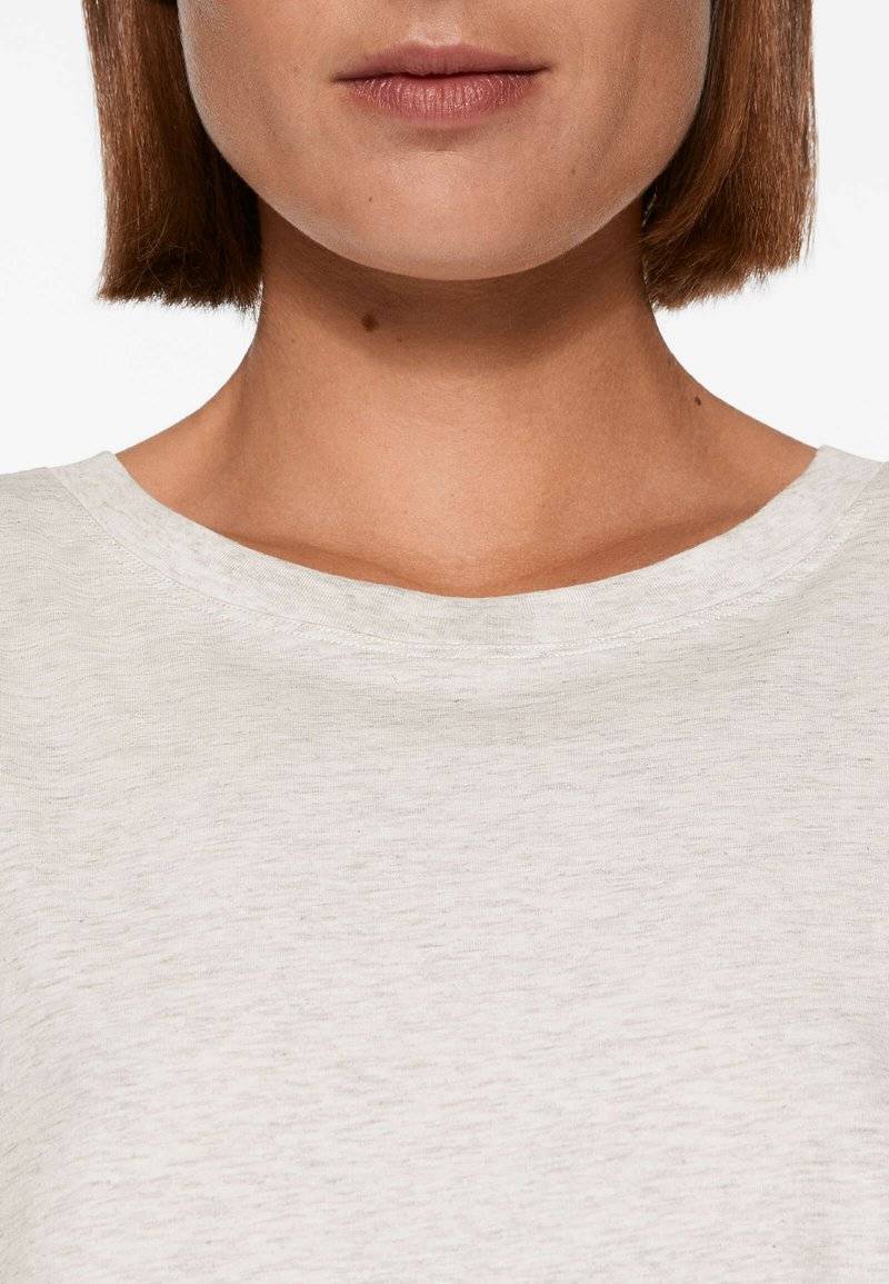 OYSHO OYSHO SHORT SLEEVE - Basic T-shirt - mottled light grey Kostenloser Versand international
