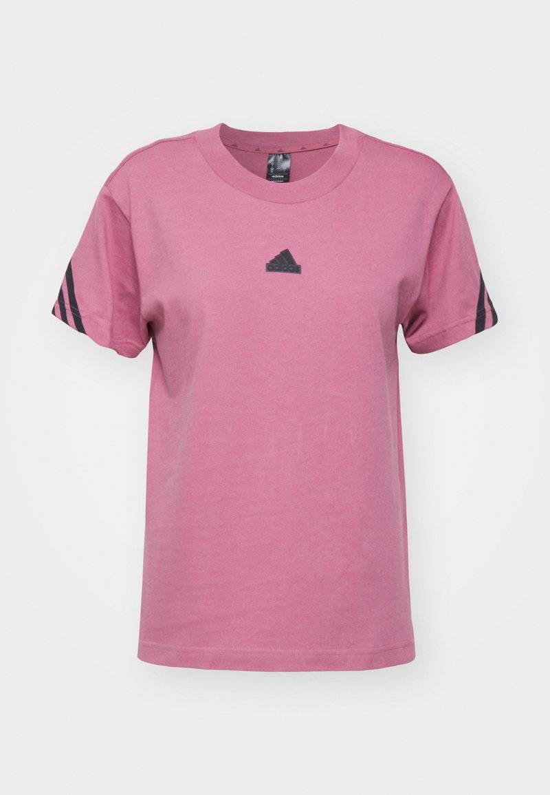 adidas Sportswear adidas Sportswear FUTURE ICONS THREE STRIPES - Print T-shirt - preloved crimson Fabrikladen