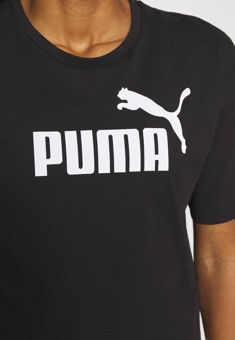 Puma Puma CROPPED LOGO TEE - Print T-shirt - puma black Meist gekauft