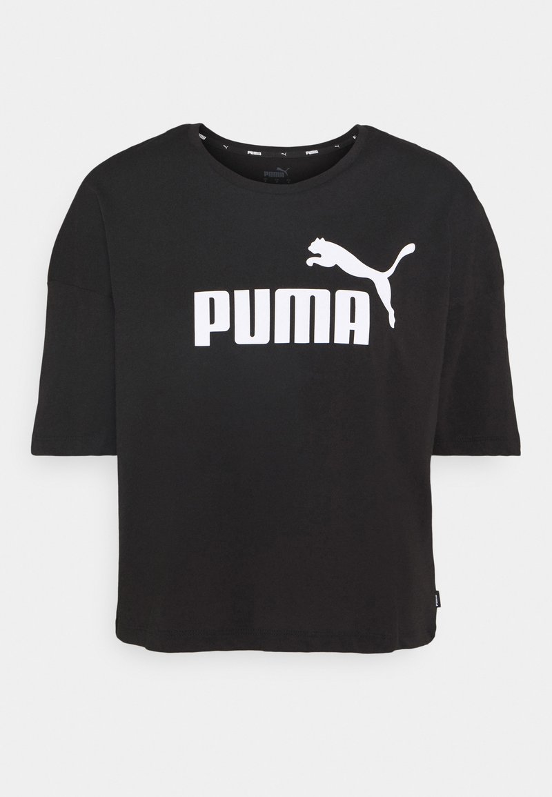 Puma Puma CROPPED LOGO TEE - Print T-shirt - puma black Meist gekauft