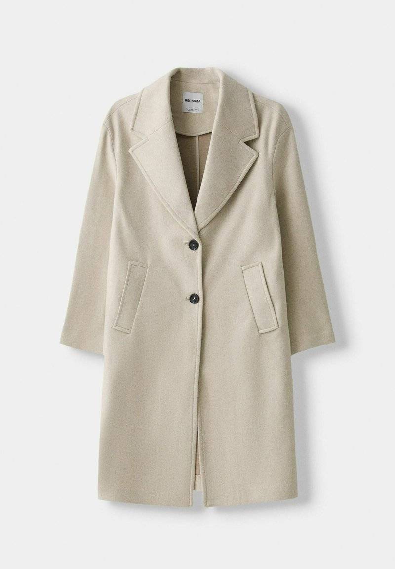 Bershka Bershka SOFT - Classic coat - white Cyber Monday