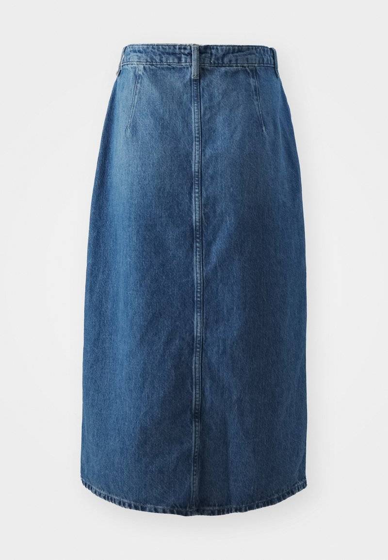 ONLY ONLY ONLCECE MIDI BUTTON SKIRT - A-line skirt - medium blue denim Zeitlich begrenztes Angebot