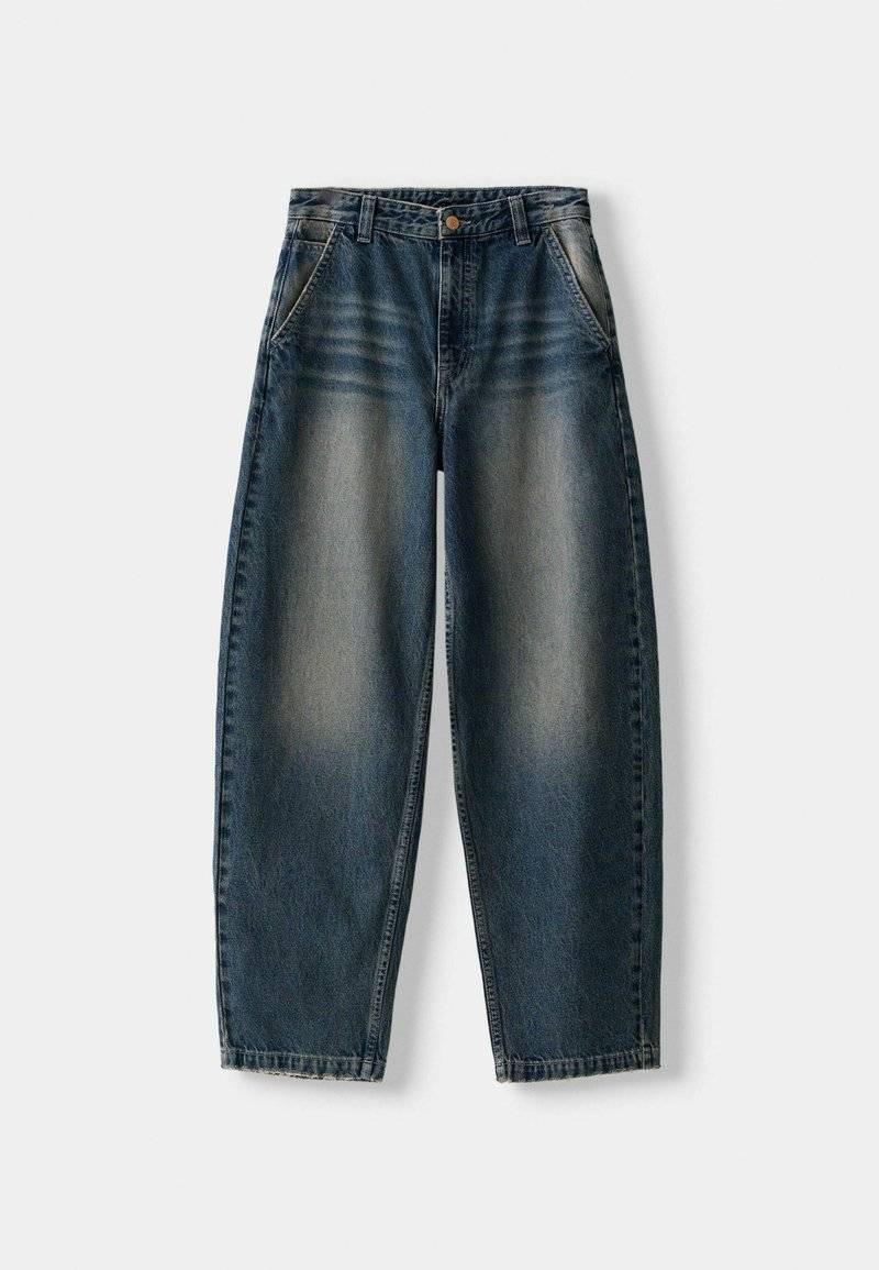 Bershka Bershka Relaxed fit jeans - dark blue Neuheiten
