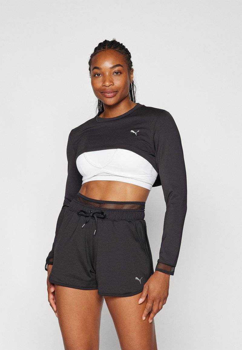 Puma Puma PAMELA REIF CROPPED - Long sleeved top - black Rabatte dieses Monats