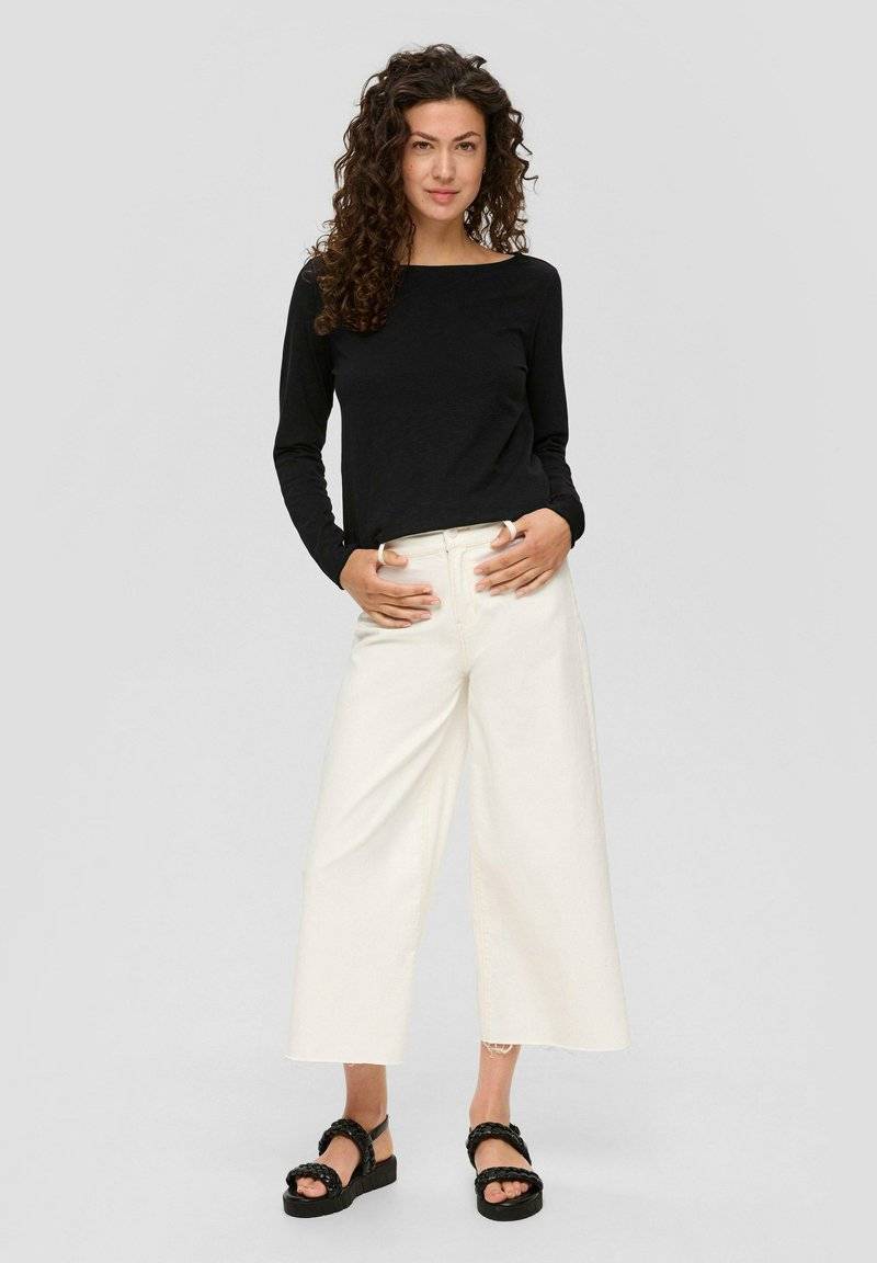 s.Oliver s.Oliver MIT U-BOOT-AUSSCHNITT - Long sleeved top - schwarz Preisnachlass