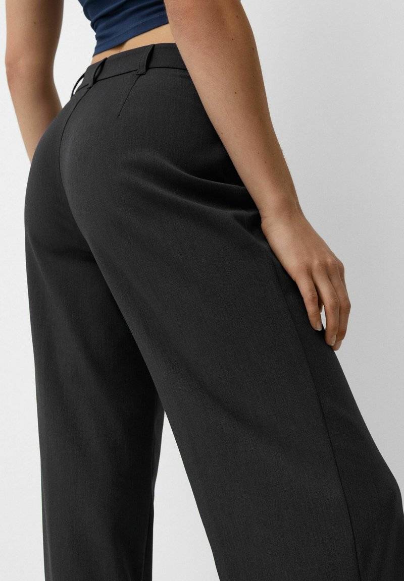 Bershka Bershka Trousers - mottled grey Weihnachtsangebot