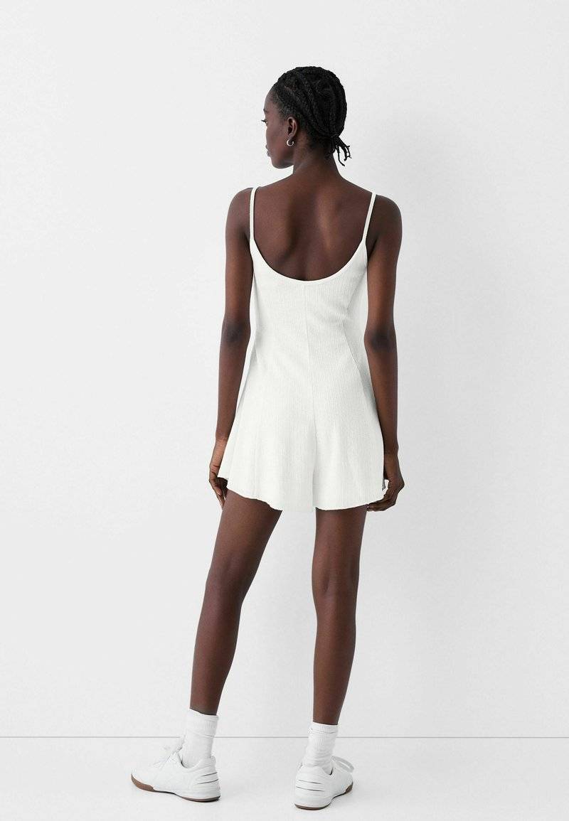 Bershka Bershka PRINTED - PLAYSUIT - Jumpsuit - white Blitzangebot